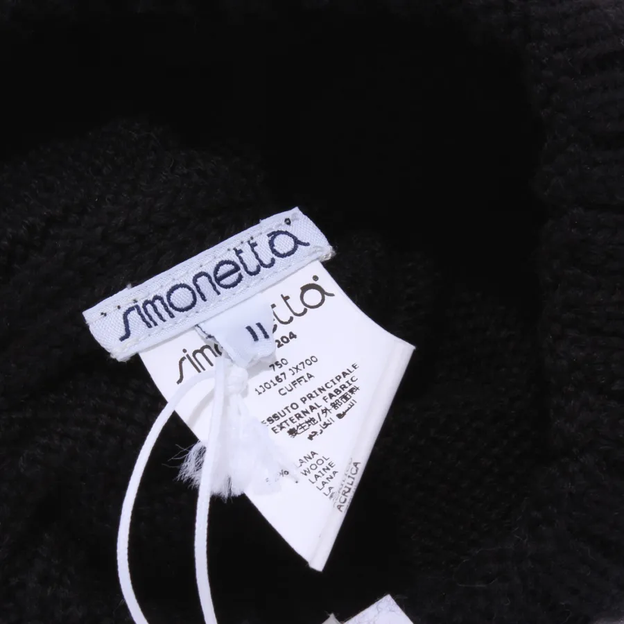 4001Y cuffia bimba girl SIMONETTA  mix wool blue beanie hat