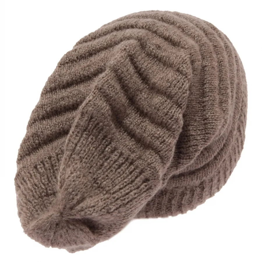 8104W cuffia donna NO BRAND light brown beanie hat woman