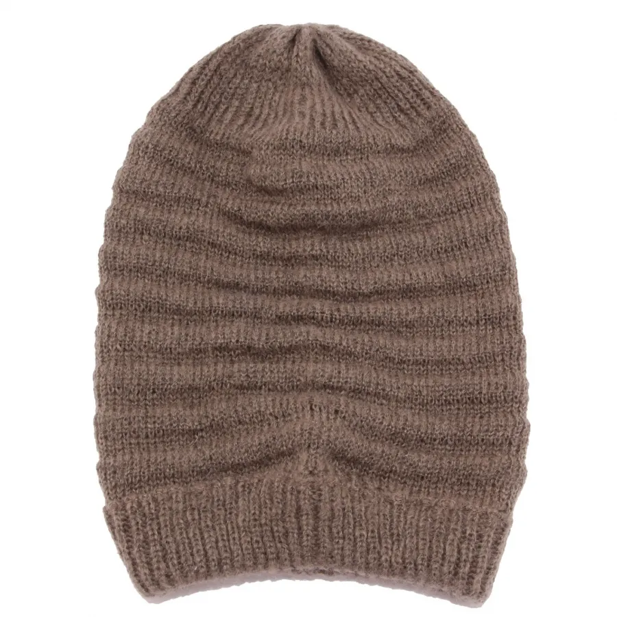 8104W cuffia donna NO BRAND light brown beanie hat woman