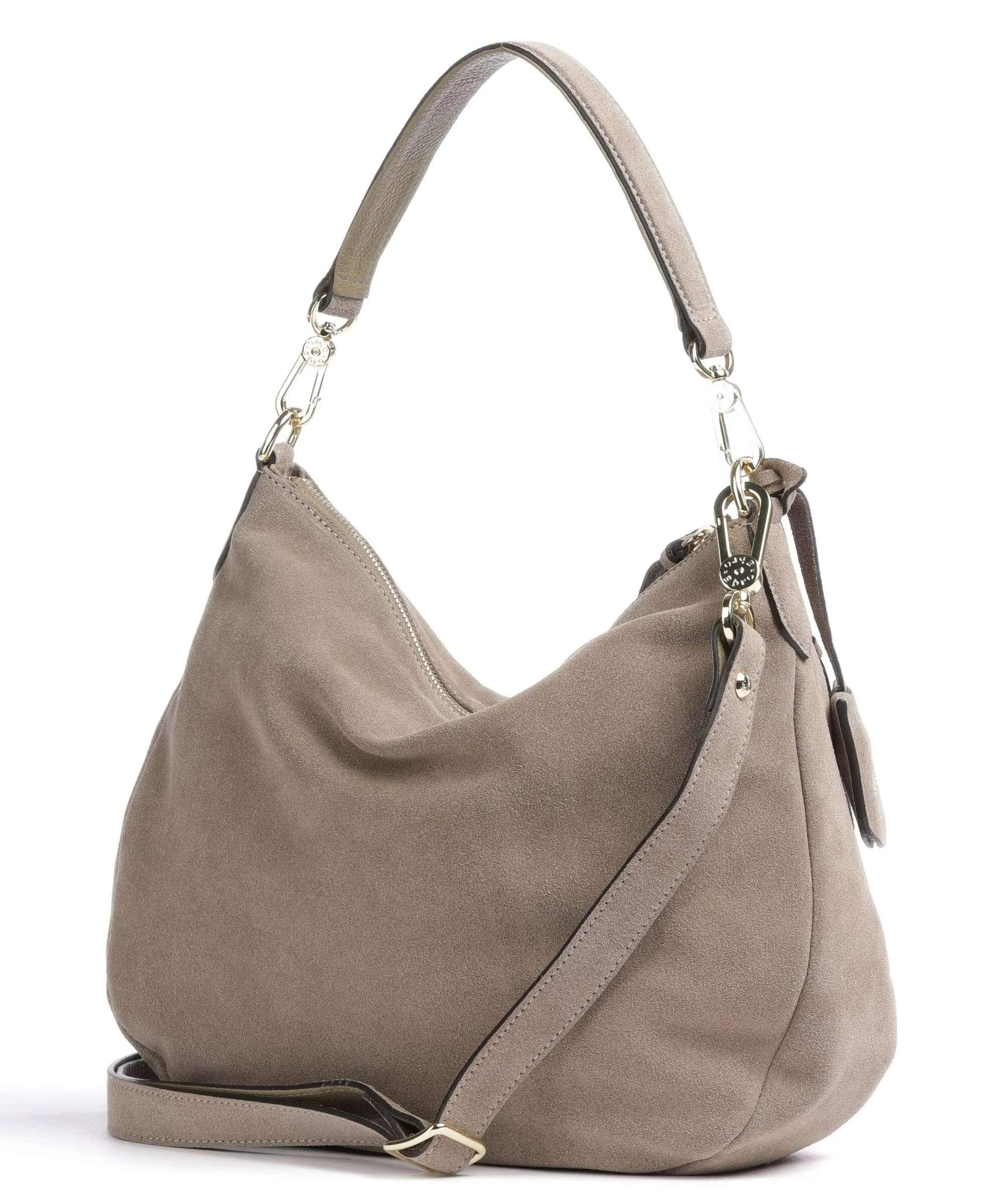  Abro Suede Juna Borsa hobo pelle bovina ruvida beige  