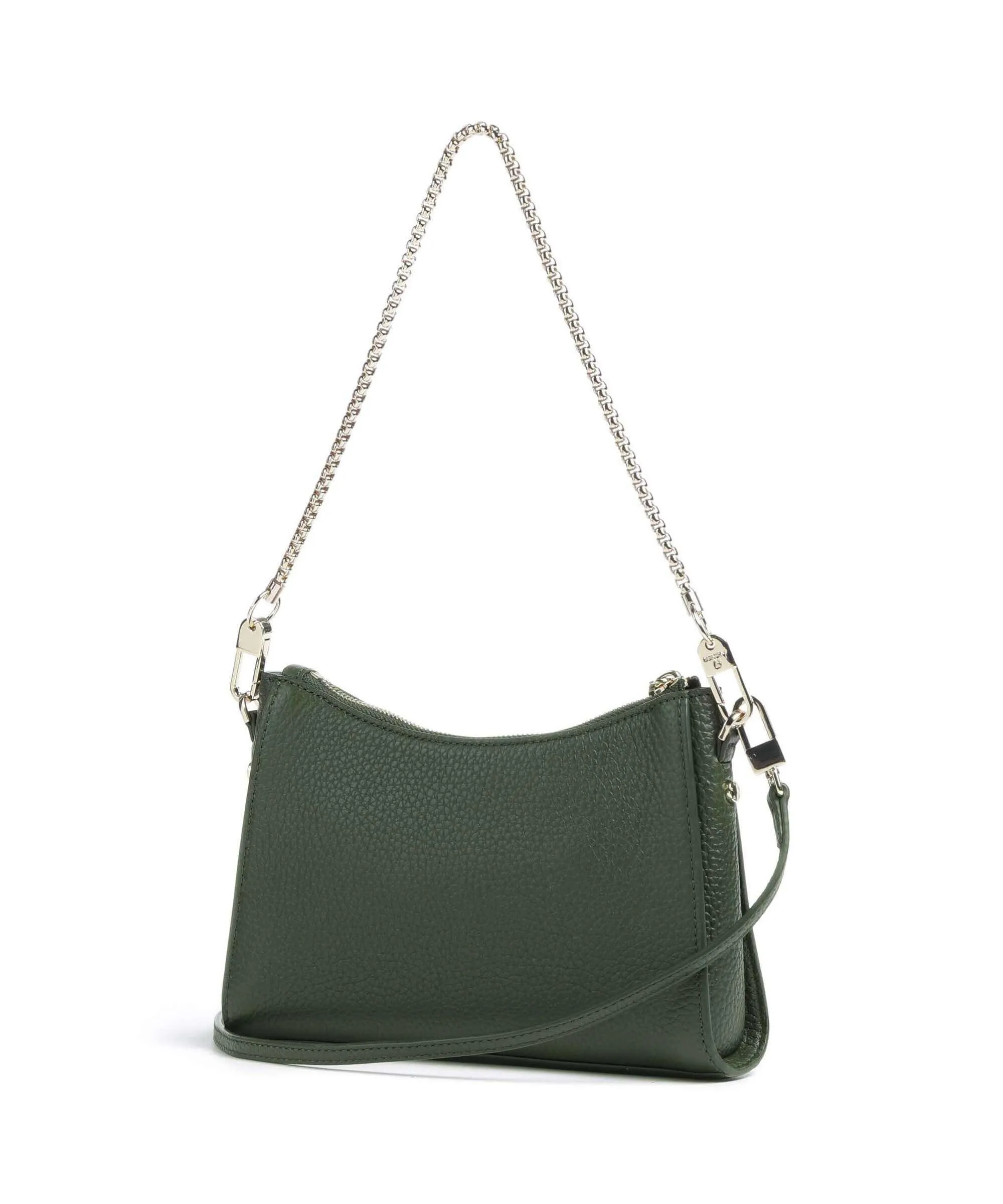  Aigner Ivy S Borsa a spalla pelle di vacchetta grana verde scuro  