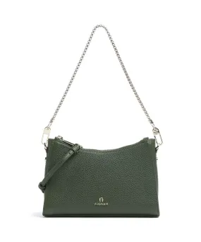  Aigner Ivy S Borsa a spalla pelle di vacchetta grana verde scuro  