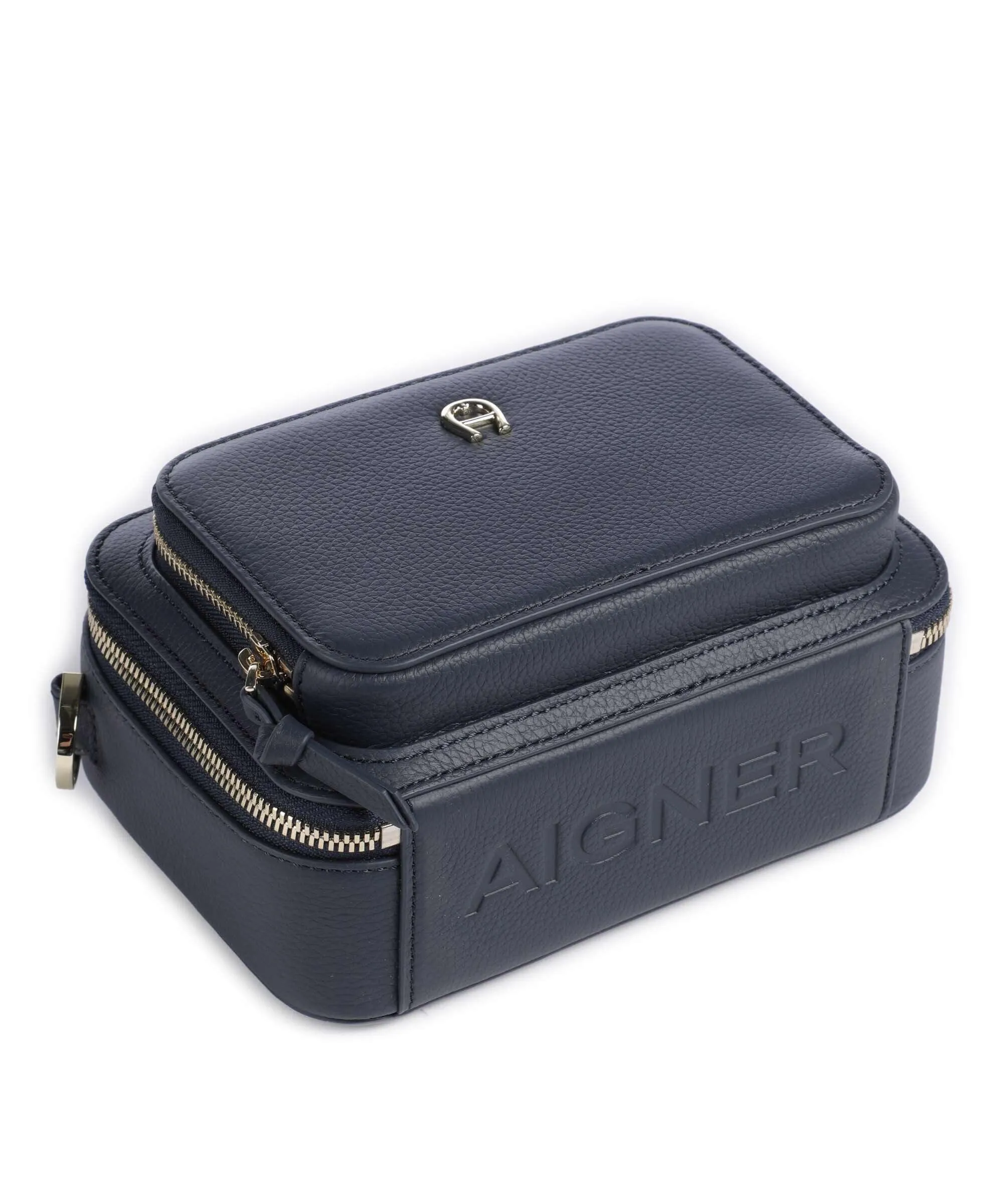  Aigner Zita S Borsa a tracolla pelle di vacchetta grana blu scuro  