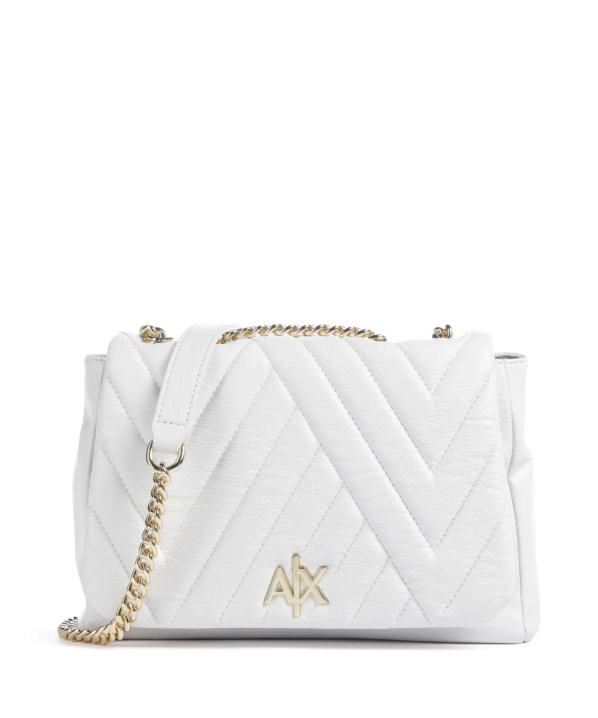  Armani Exchange Borsa a spalla pelle sintetica bianco  