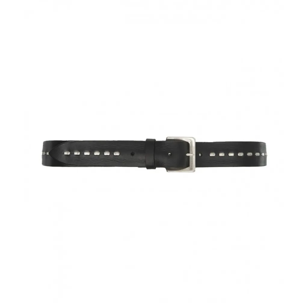 Belt with rivets nero