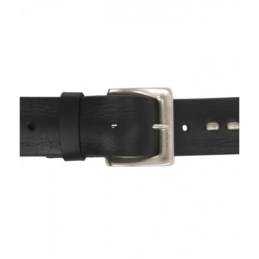 Belt with rivets nero