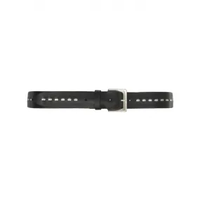 Belt with rivets nero