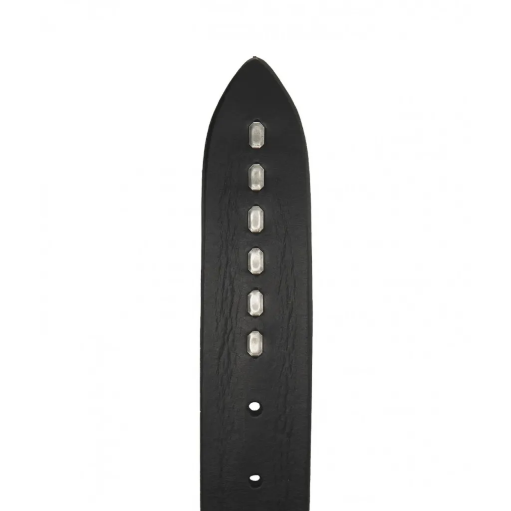 Belt with rivets nero