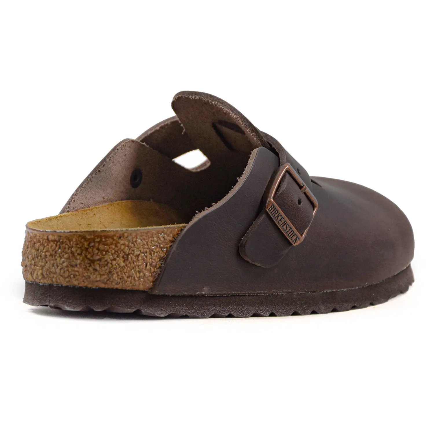 Birkenstock Boston Donna Sabot Marrone In Pelle Oliata