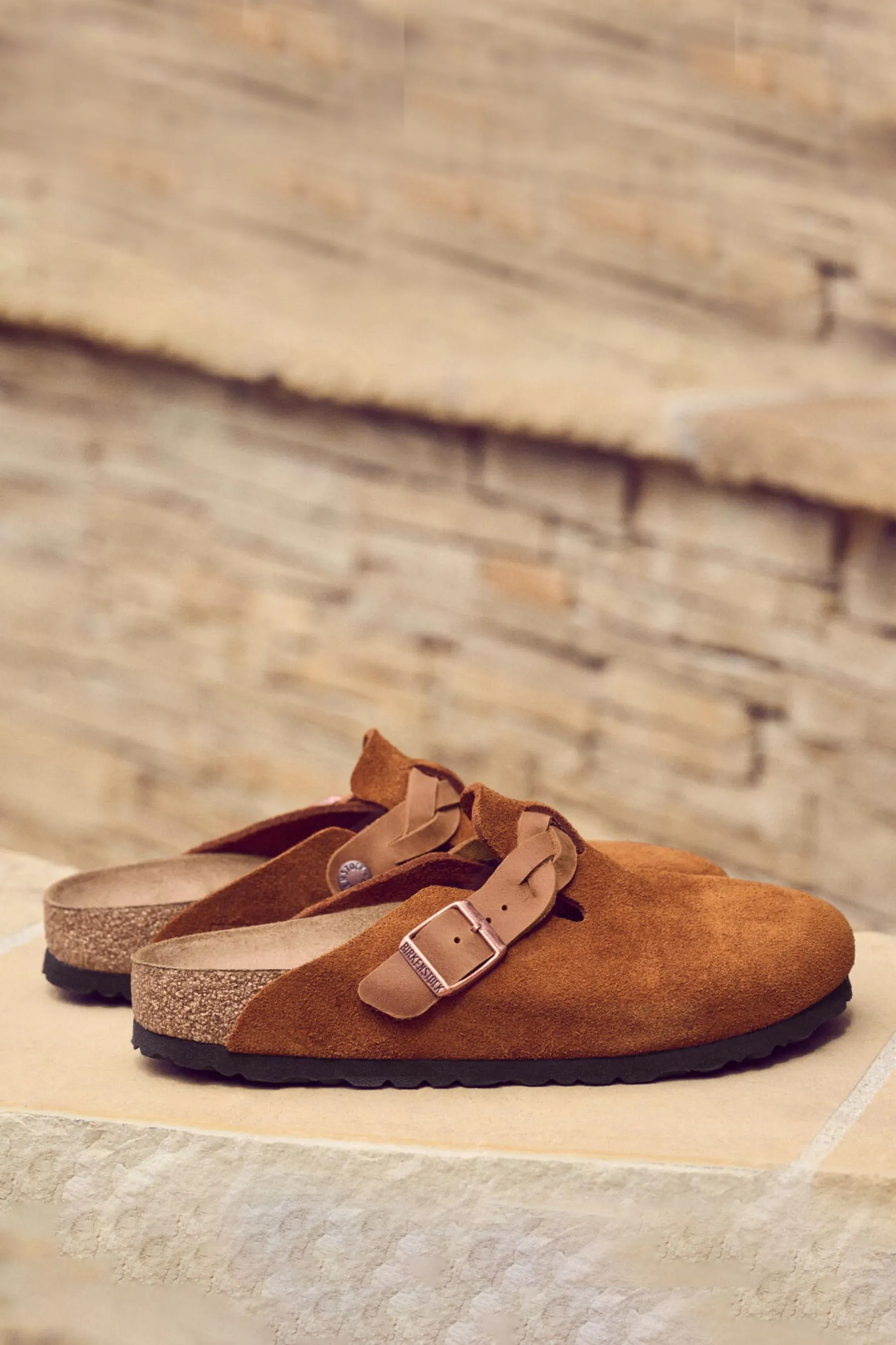 Birkenstock Boston - Sabot scamosciati intrecciati    