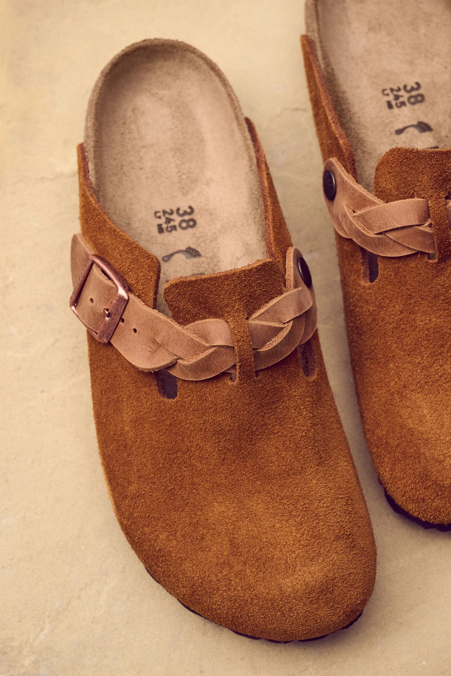 Birkenstock Boston - Sabot scamosciati intrecciati    