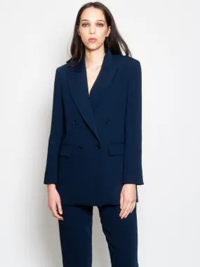 Blazer Doppio Petto in Cady Blu