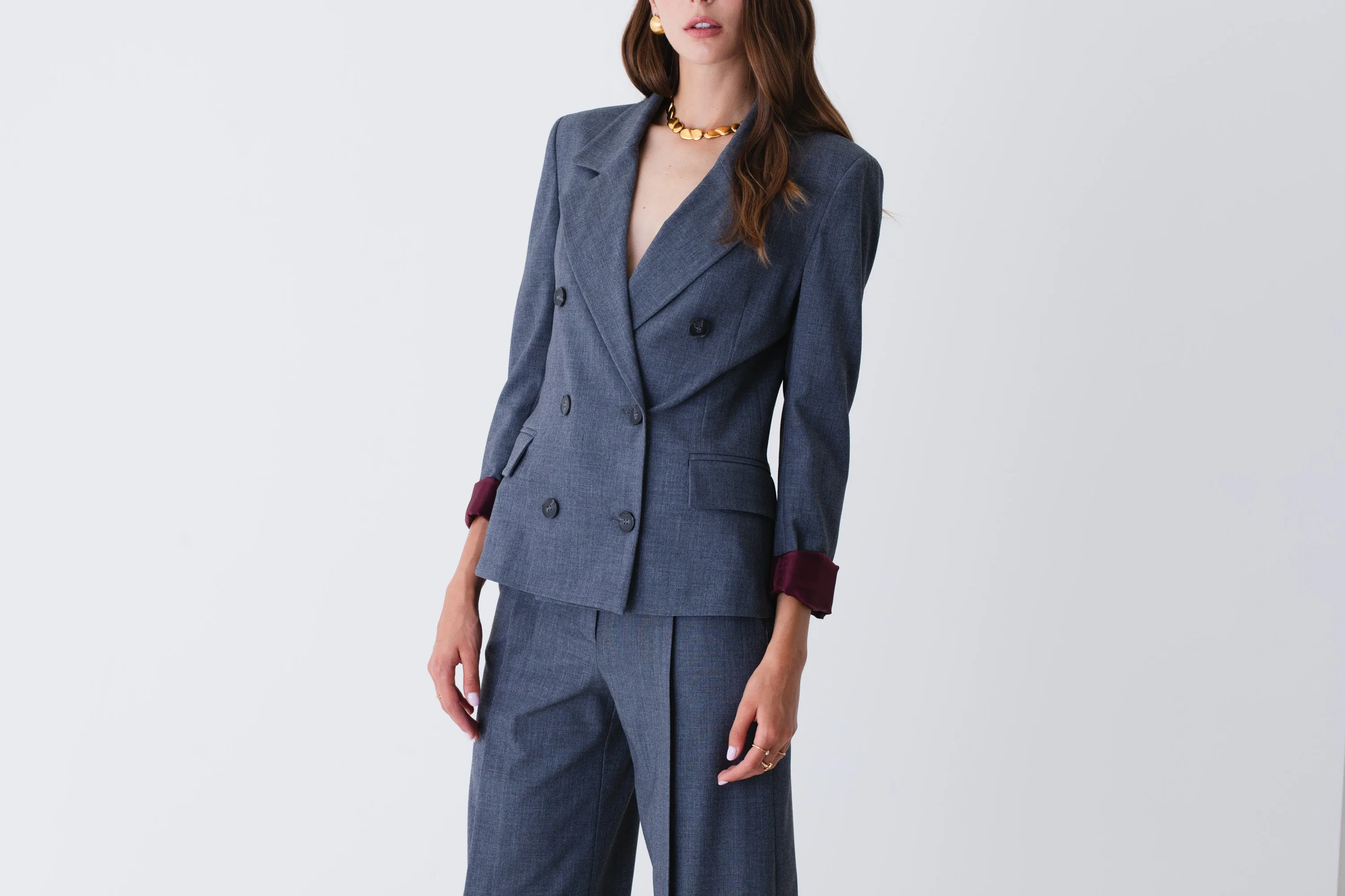 Blazer doppio petto in grisaglia - FW25