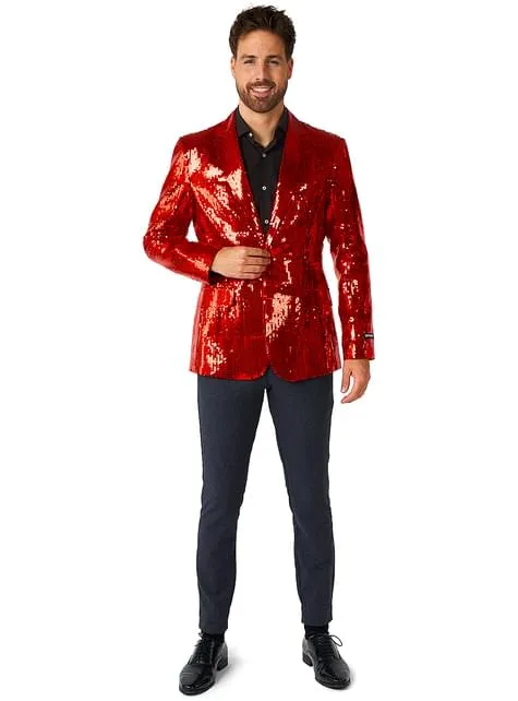 Blazer rosso con paillettes - Suitmeister