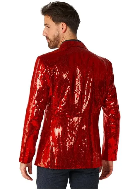 Blazer rosso con paillettes - Suitmeister