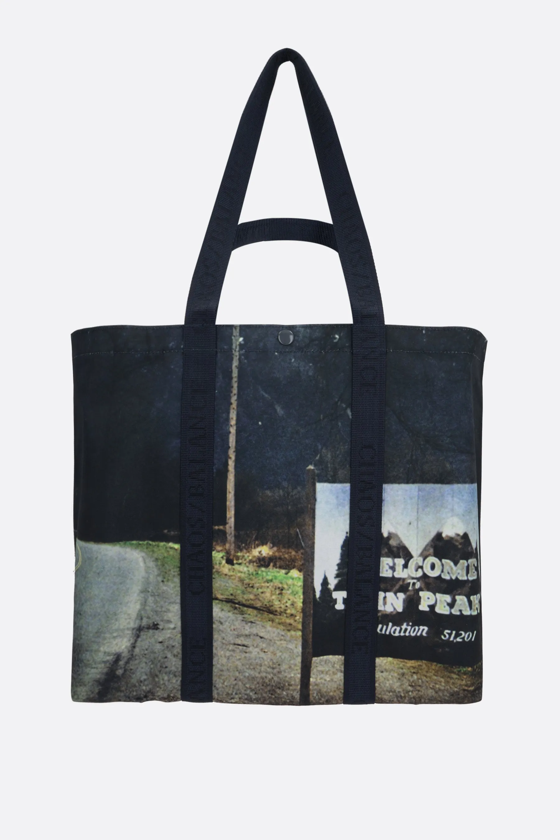  borsa tote in tessuto tecnico stampa Twin Peaks  