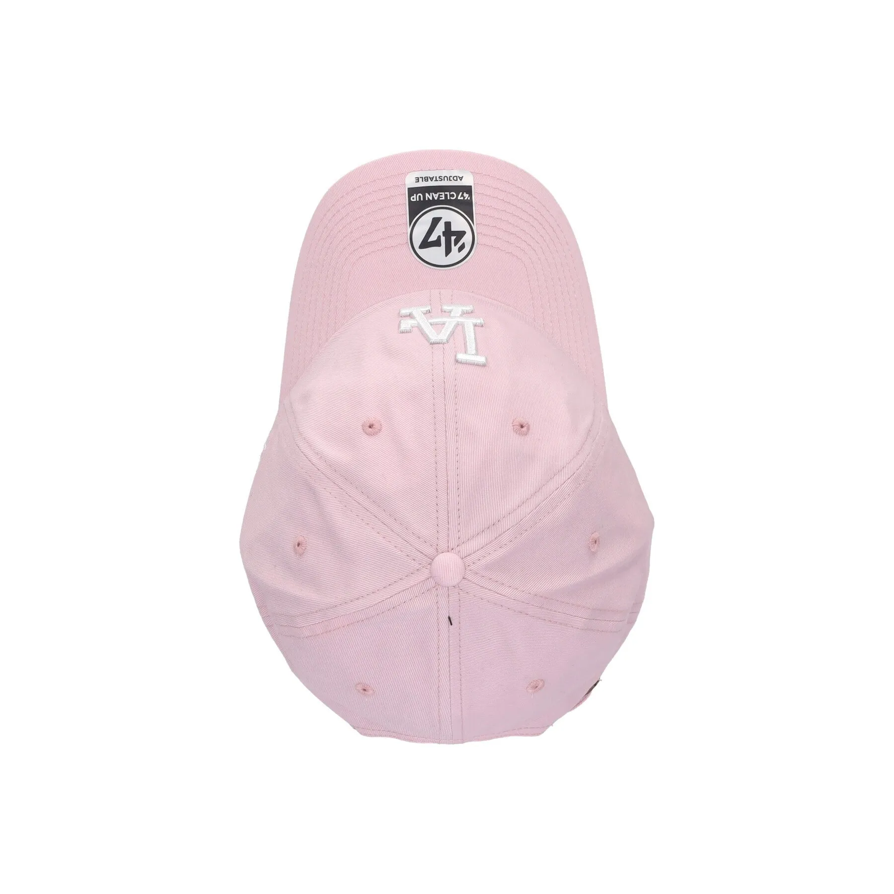 Cappellino Visiera Curva Uomo Mlb Clean Up Losdod Petal Pink/white