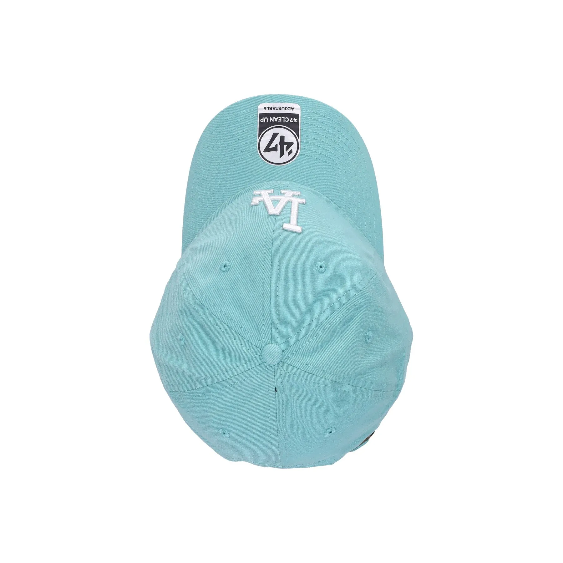 Cappellino Visiera Curva Uomo Mlb Clean Up Losdod Tiffany Blue/white