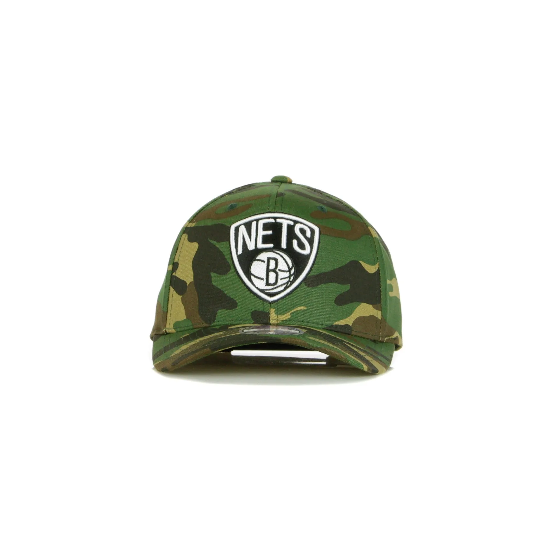 Cappellino Visiera Curva Uomo Nba Blk/wht Logo 110 Bronet Camo/black/white