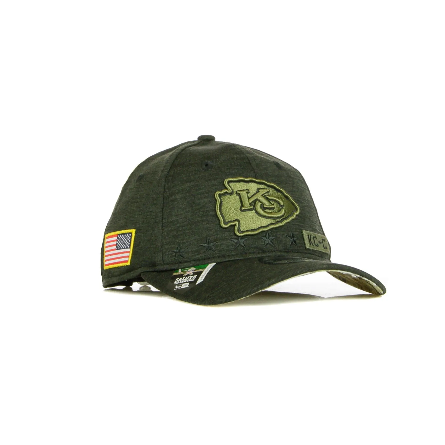 Cappellino Visiera Curva Uomo Nfl 20 Salute To Service Shadow Tech 920 Kanchi Black/army Green