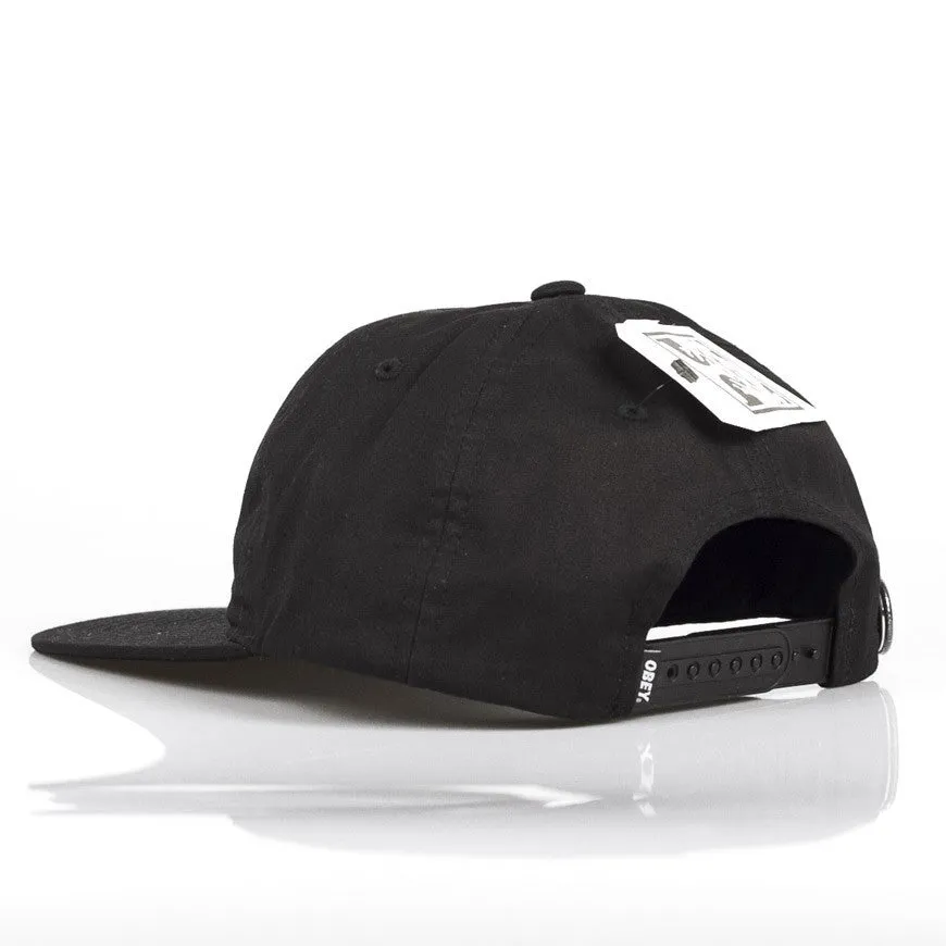 Cappellino Visiera Piatta Uomo Barrage 6 Panel Snapback Black