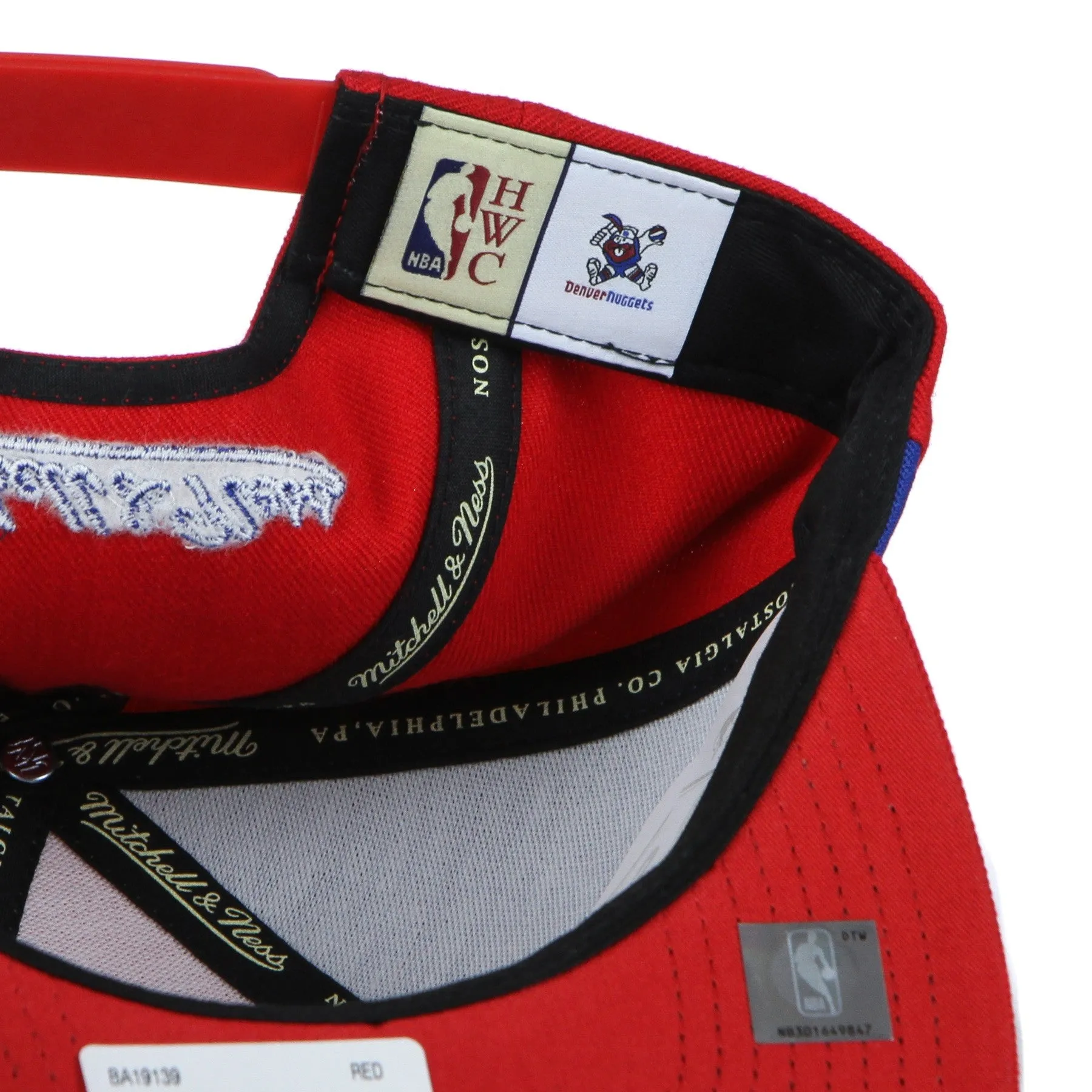 Cappellino Visiera Piatta Uomo Nba Big Face Callout Snapback Hardwood Classics Dennug Red/original Team Colors