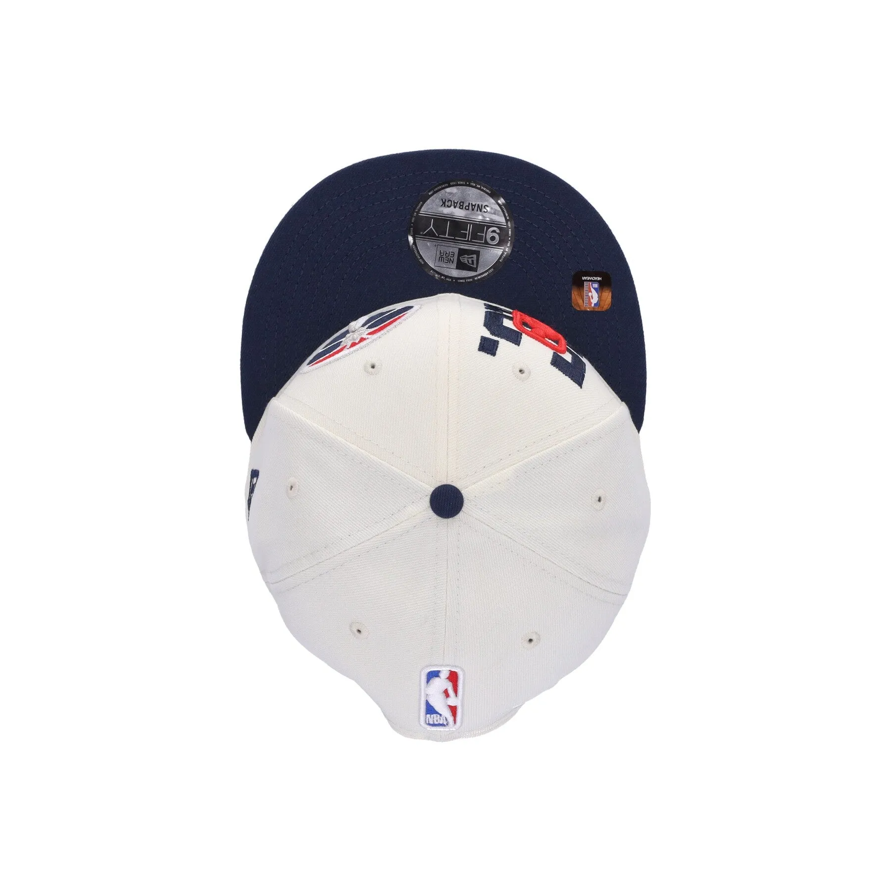 Cappellino Visiera Piatta Uomo Nba Draft 950 Waswiz Crome White/original Team Colors