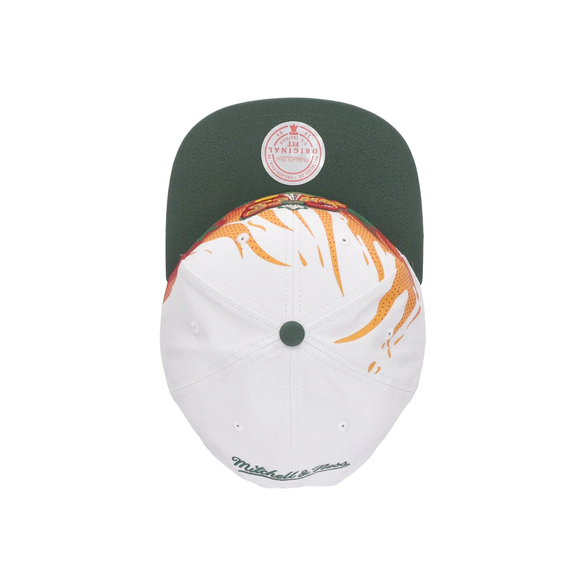 Cappellino Visiera Piatta Uomo Nba Hot Fire Hwc Seasup White/original Team Colors