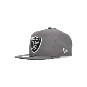 Cappellino Visiera Piatta Uomo Nfl Team Side Patch 950 Lasrai Storm Gray/black