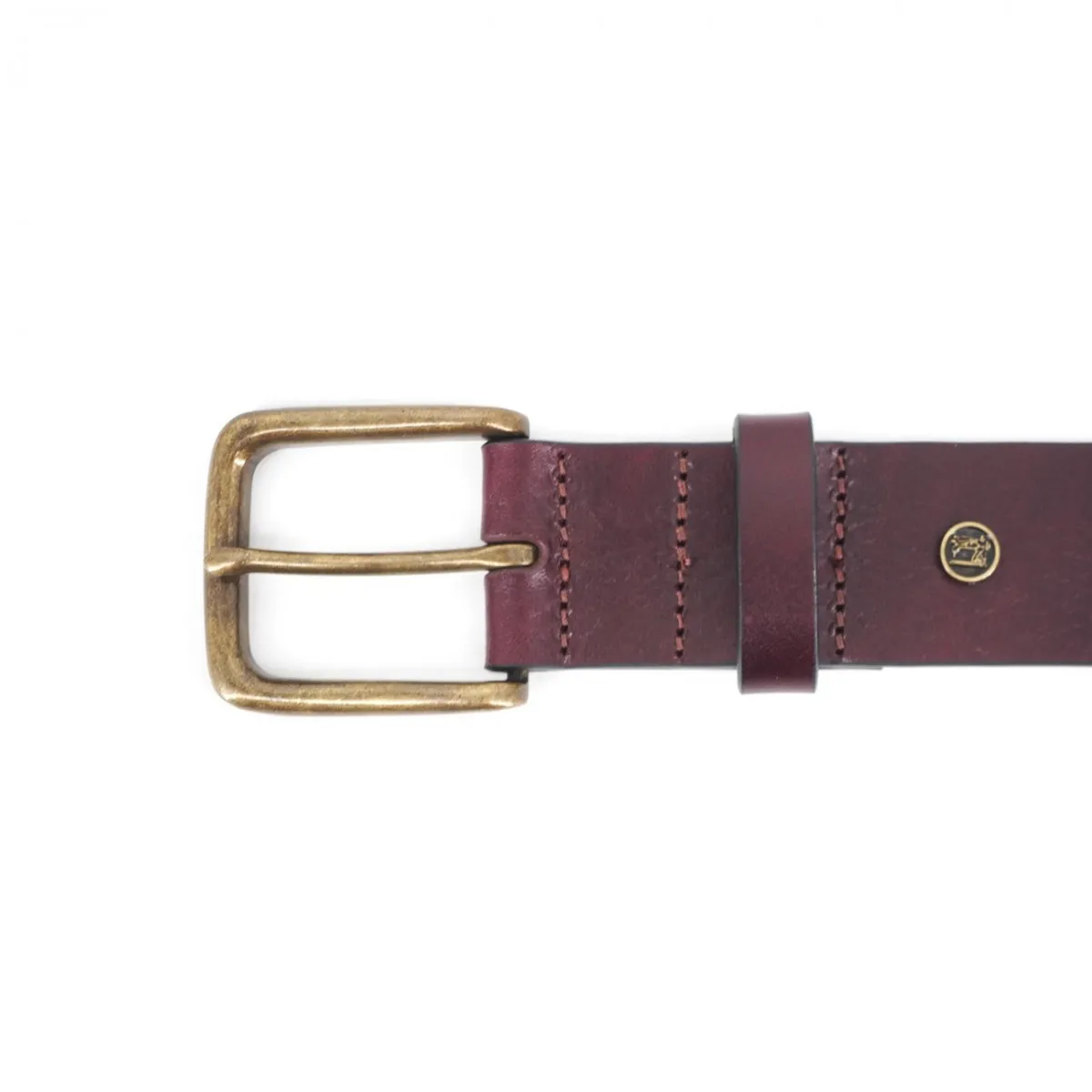 Classic Wide Leather Belt, Marrone