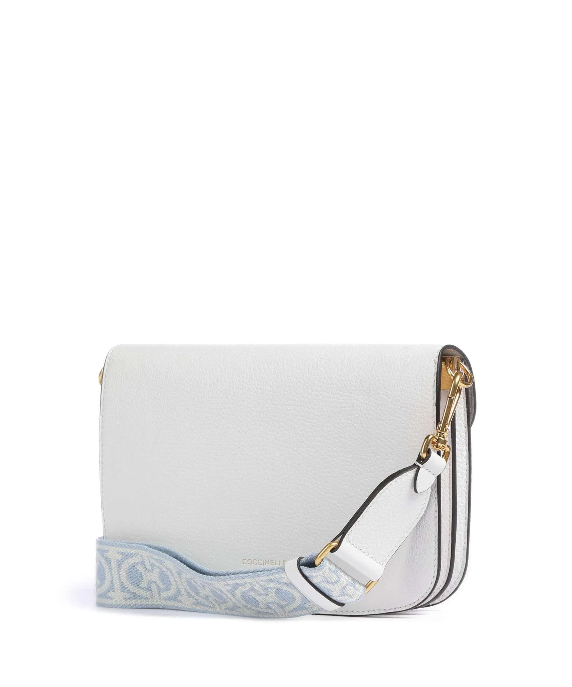  Coccinelle Beat Soft Ribbon Borsa a tracolla pelle di vacchetta grana bianco  