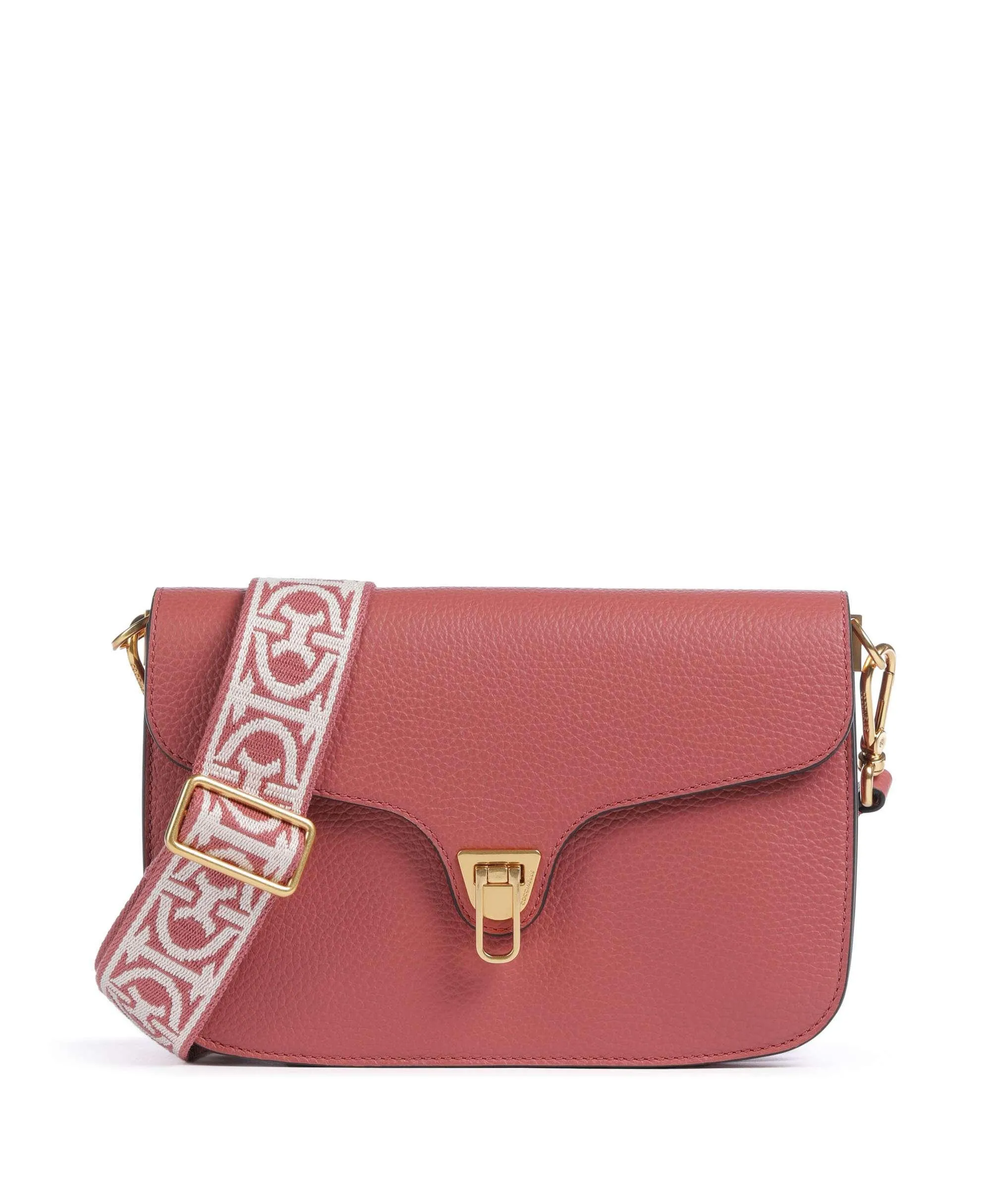  Coccinelle Beat Soft Ribbon Borsa a tracolla pelle di vacchetta grana rosa antico  