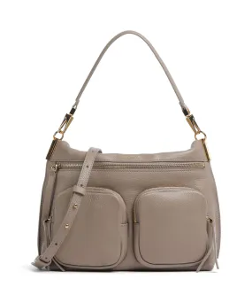  Coccinelle Hyle Borsa hobo pelle di vacchetta grana taupe  