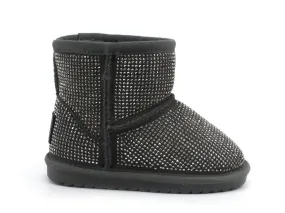 COLORS OF CALIFORNIA Stivaletto Pelo Strass Dark Grey HC.YK055-F19