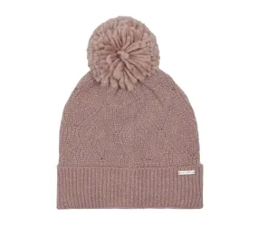 Diamond Metallic Knit Pom Pom Beanie