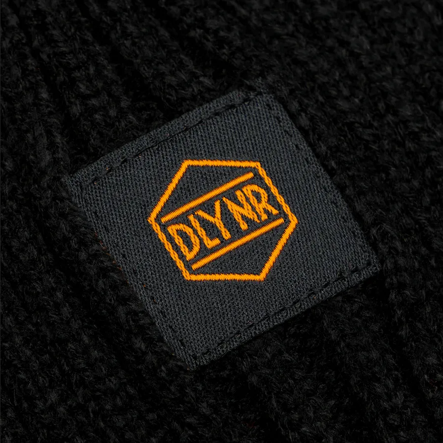 Dolly Noire Logo Label Beanie BE333-HF-01 black-orange