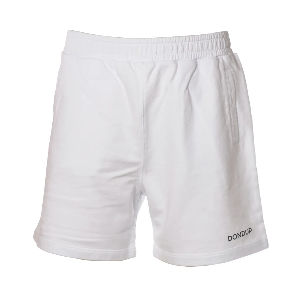 Dondup - Bermuda Felpato con Gamba Morbida - Bianco - Pantalone - Luxury Exclusive Collection