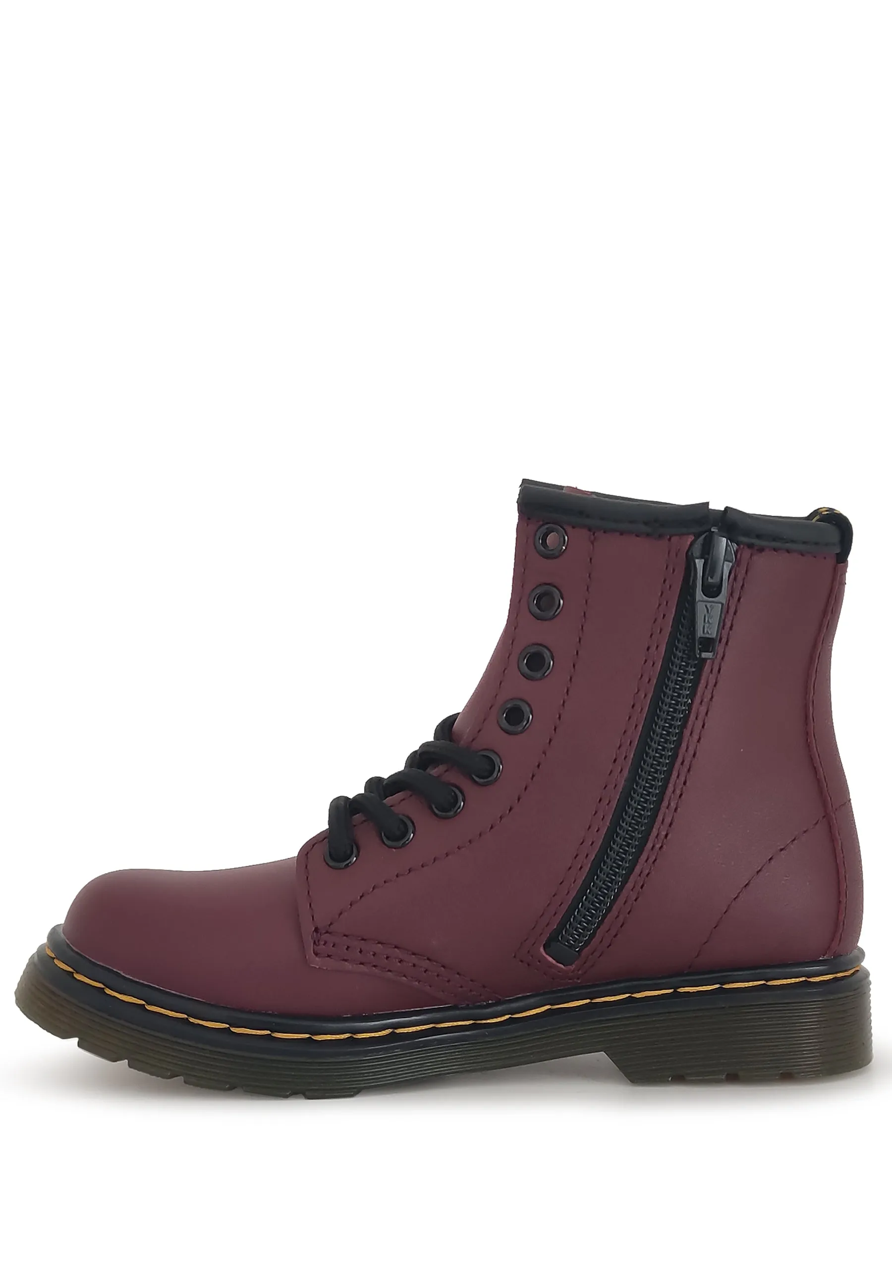 Dr.Martens stivaletto 1460 softy T bambino bordeaux in pelle