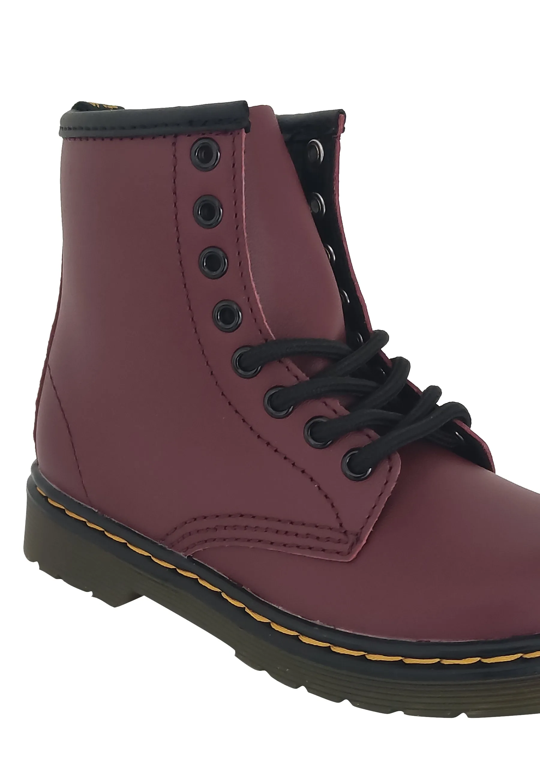 Dr.Martens stivaletto 1460 softy T bambino bordeaux in pelle