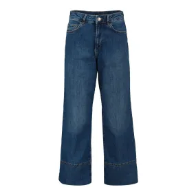      EMME MARELLA JEANS GAMBA LARGA CON ORLO ALTO KENTIA DONNA  