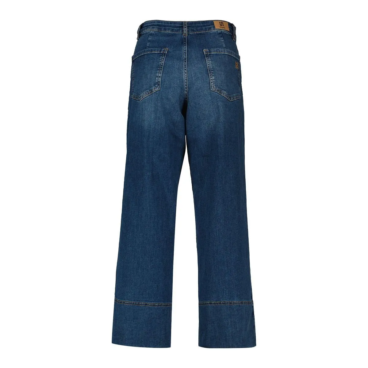      EMME MARELLA JEANS GAMBA LARGA CON ORLO ALTO KENTIA DONNA  