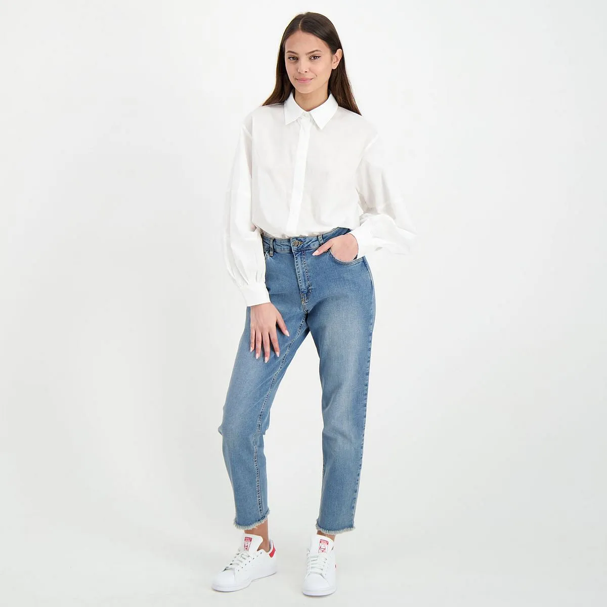      EMME MARELLA JEANS ORLO SFRANGIATO CALATHEA DONNA  