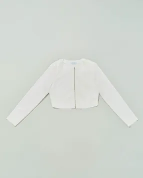 Giubbino cropped bianco in similpelle 34-38