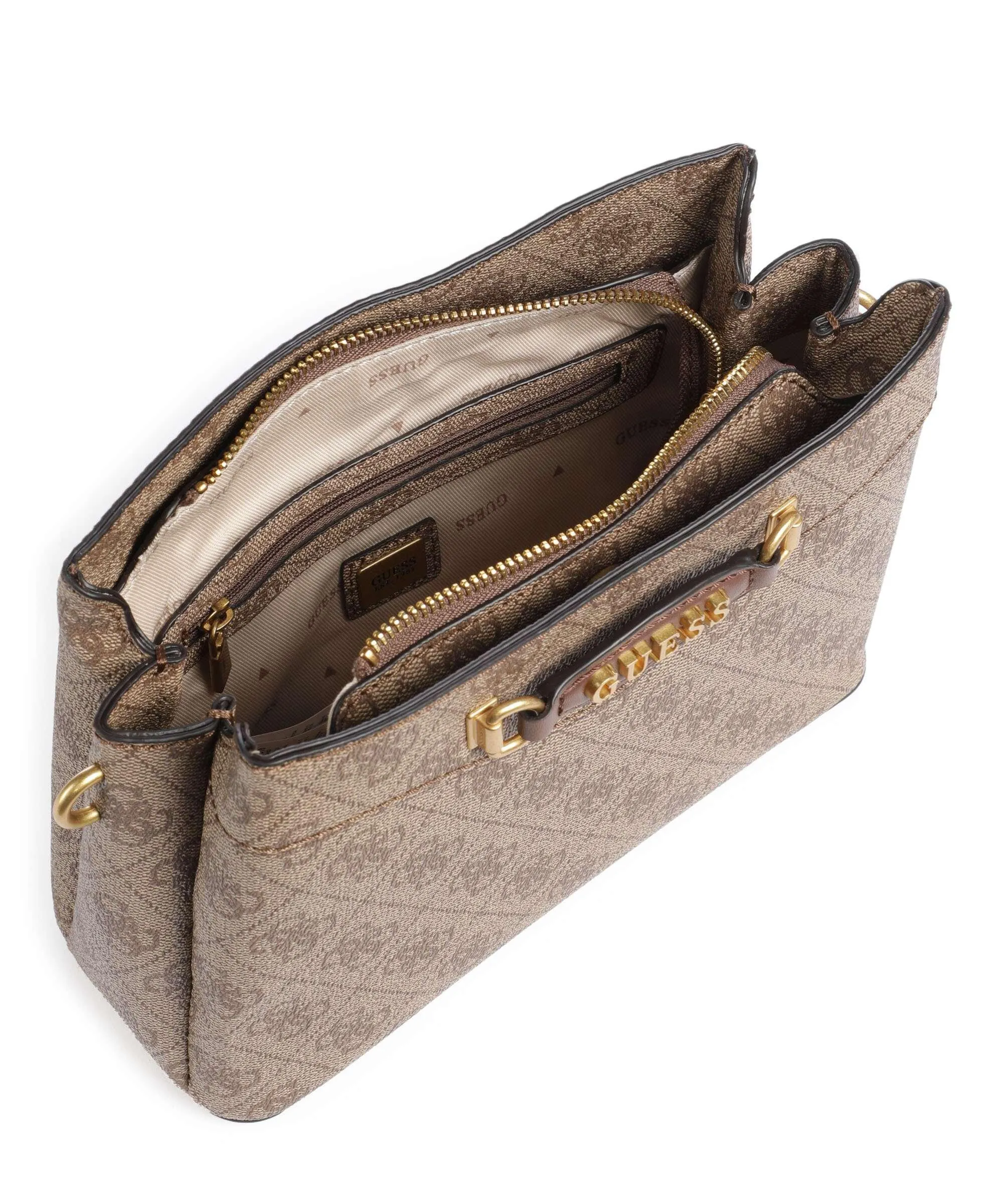  Guess Emera Borsa a tracolla pelle sintetica marrone chiaro  