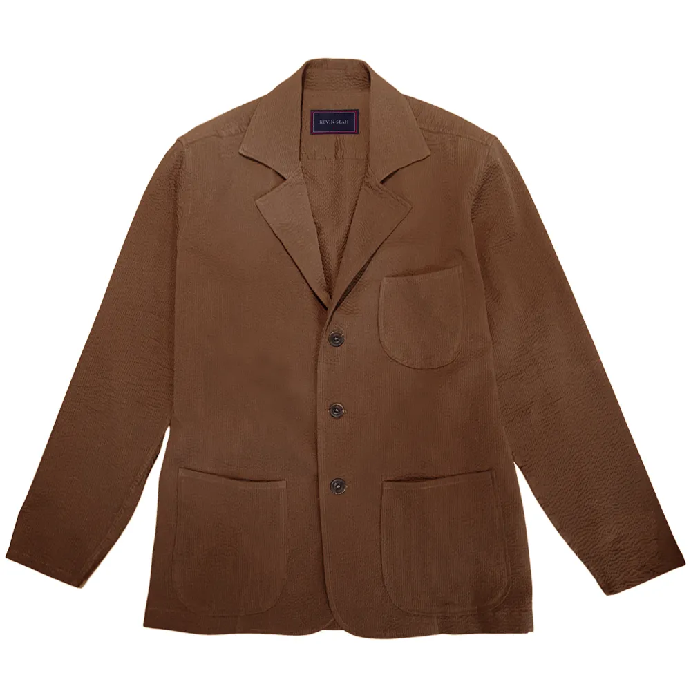 Japanese seersucker unconstructed blazer (Made to Order)