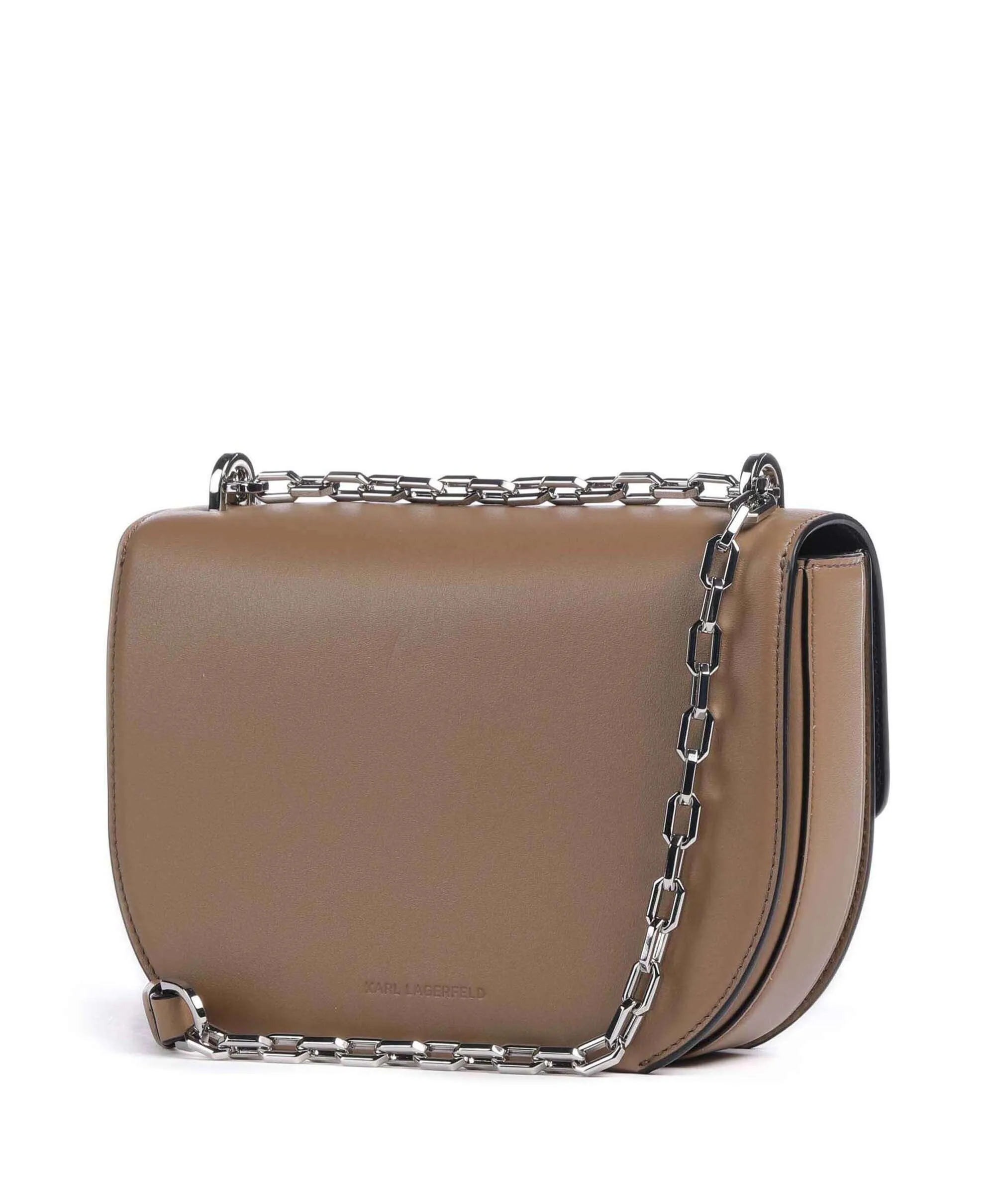  Karl Lagerfeld K/Forever Small Borsa a spalla pelle di vacchetta finemente grana marrone  