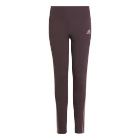 Leggings bambina in cotone a 3 Bende Adidas