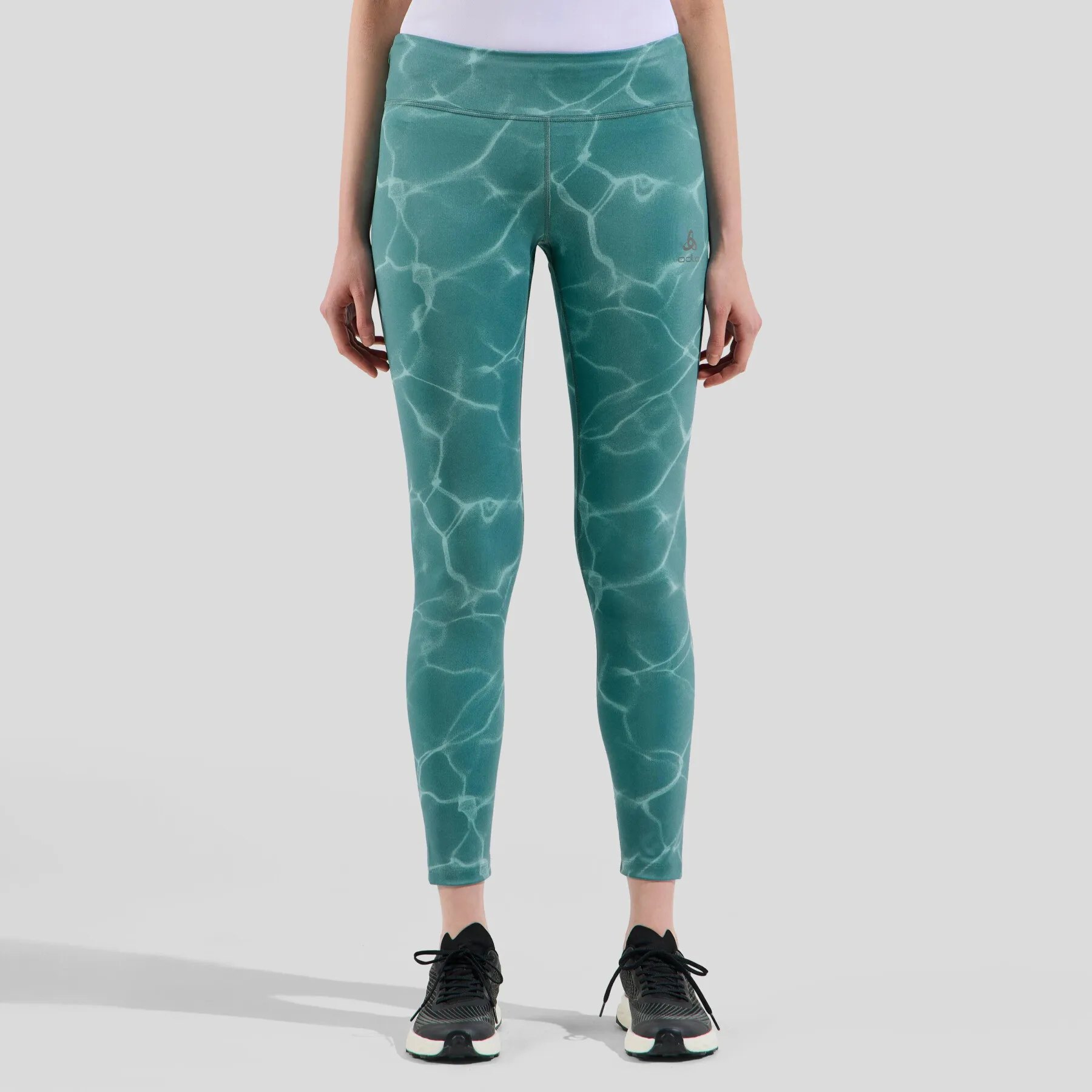 Leggings da corsa stampati da donna Odlo Zeroweight Print