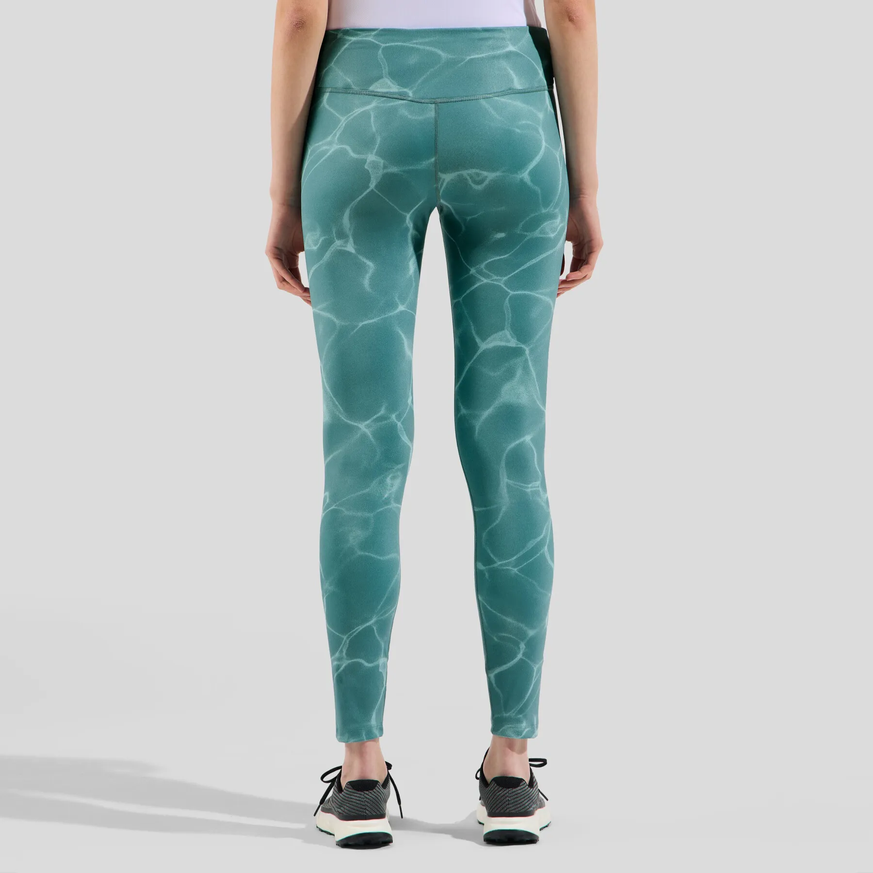 Leggings da corsa stampati da donna Odlo Zeroweight Print