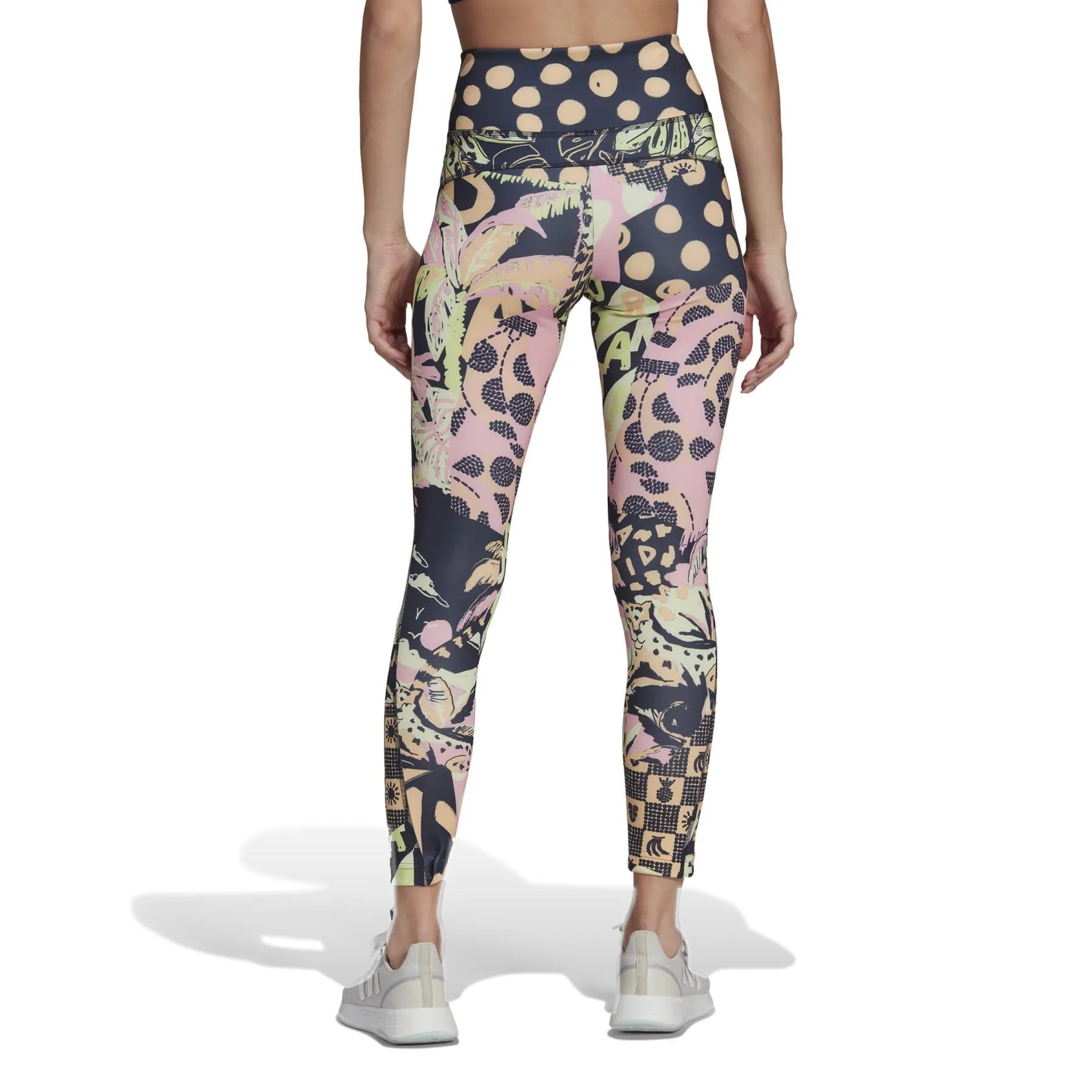 Leggings da donna adidas Farm Print Feel Brilliant Aeroready